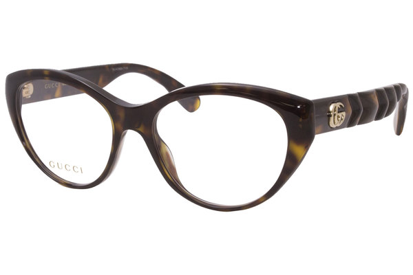  Gucci GG0812O Eyeglasses Women's Full Rim Cat Eye Optical Frame 