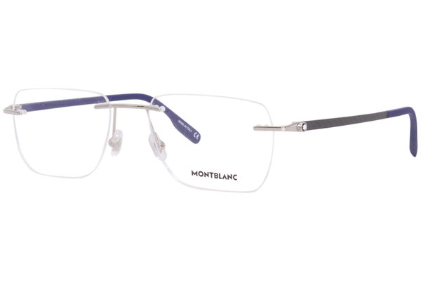  Mont Blanc MB0185O Eyeglasses Men's Rimless Rectangle Shape 