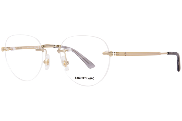 Mont Blanc MB0268O Eyeglasses Men's Rimless Oval Shape 