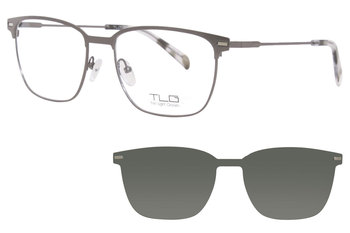 TLG Thin Light Glasses NUCP053 Eyeglasses Frame Men's Full Rim w/Clip-on