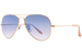 Ray Ban Aviator Large Metal RB-3025 Sunglasses Pilot Style - Gold/Beige/Light Blue Crystal Gradient-001/3F