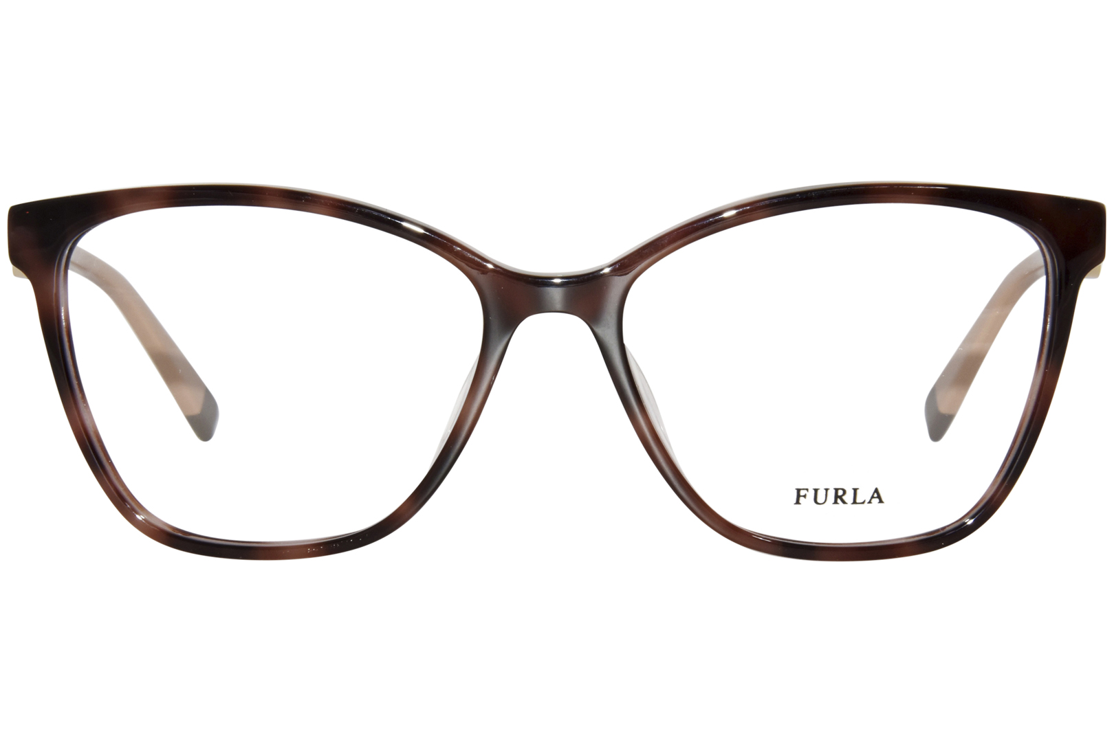 Furla VFU352 096N Eyeglasses Women S Tortoise Full Rim Cat Eye 55 16