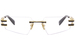 Balmain Fixe Eyeglasses Rimless Rectangle Shape