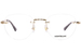 Mont Blanc MB0268O Eyeglasses Men's Rimless Oval Shape