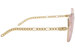 Gucci GG0724S Sunglasses Women's Fashion Square Removable Heart Chain Earrings