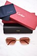 Cartier Sunglasses CT0092O Rimless Square Shape