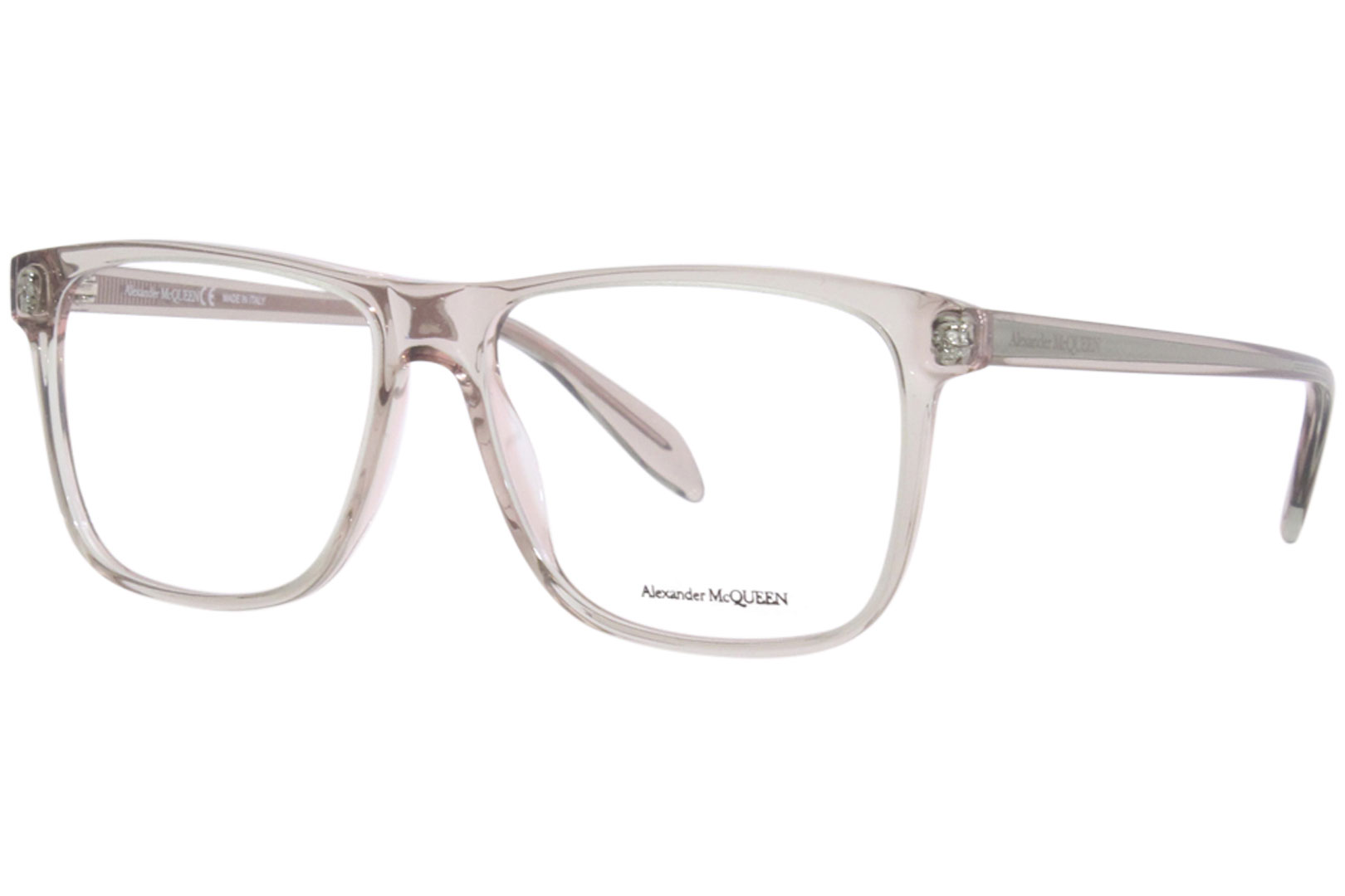 Alexander McQueen Eyeglasses Frame Men's AM0247O 003 Beige 56-15-150 ...