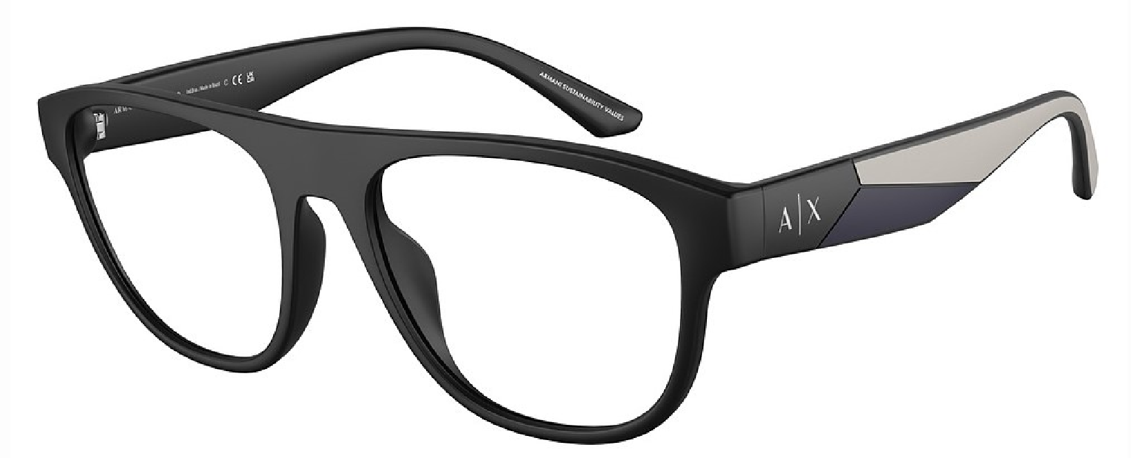 Armani Exchange AX3095U Eyeglasses Men's Full Rim Pilot | EyeSpecs.com