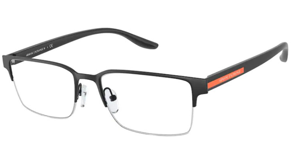 Armani Exchange AX1046 Eyeglasses Frame Men's Semi-Rim Rectangular ...