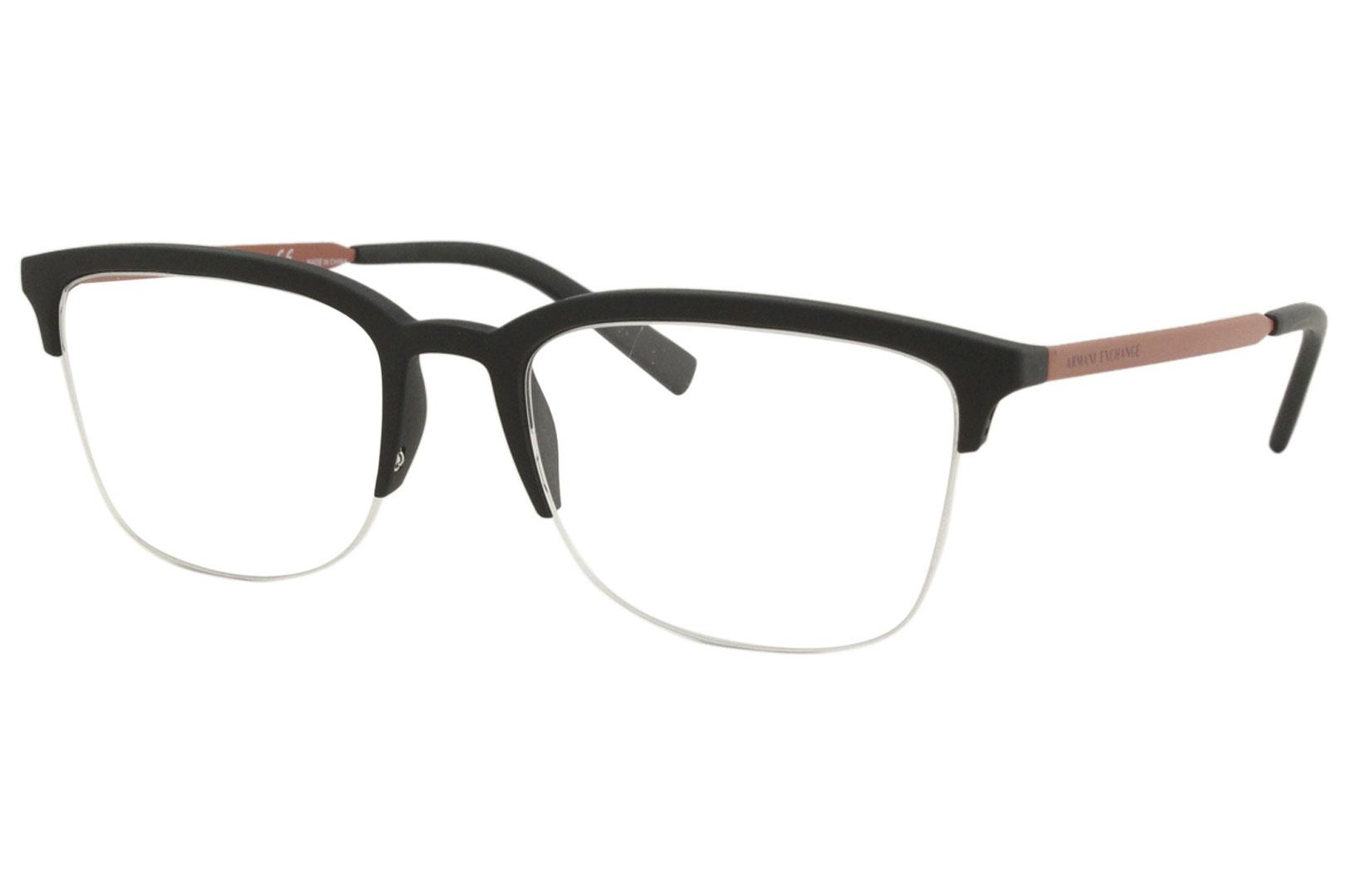 Armani Exchange Men's Eyeglasses AX3066 AX/3066 Half Rim Optical Frame |  
