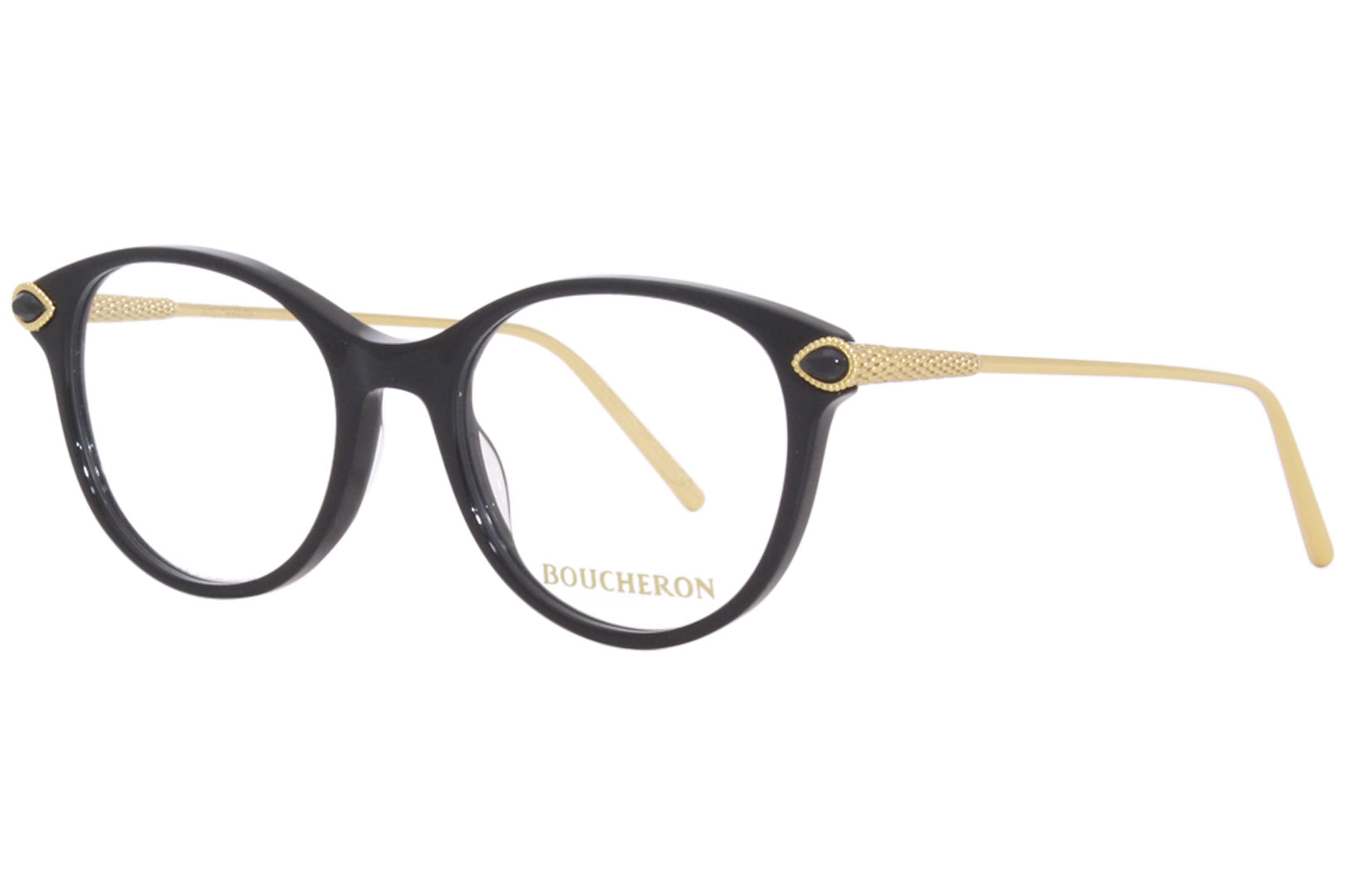 Boucheron BC0117O 001 Eyeglasses Women's Black/Gold Full Rim 50-18-145 ...