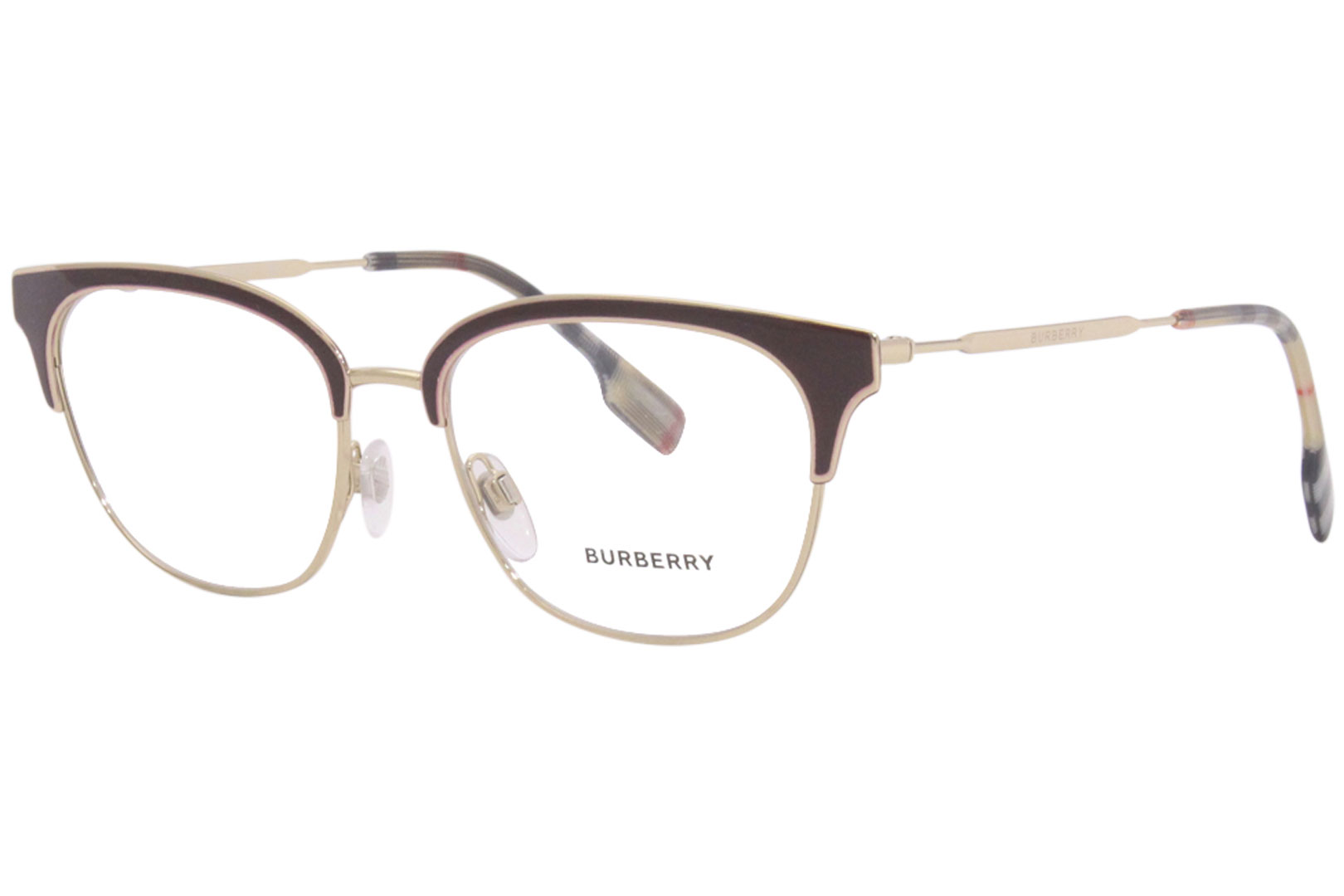 Burberry Eyeglasses Frame Women's B1334 1292 Gold/Bordeaux 52-17-140 |  