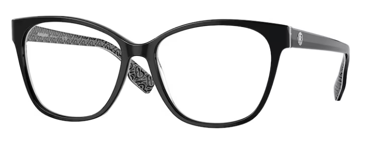 Burberry Caroline BE2345 3977 Eyeglasses Women's Black/PrintTB/Crystal ...