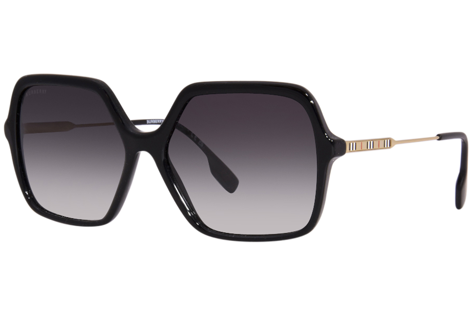 Burberry Isabella BE4324 30018G Sunglasses Women's Black/Grey Gradient ...