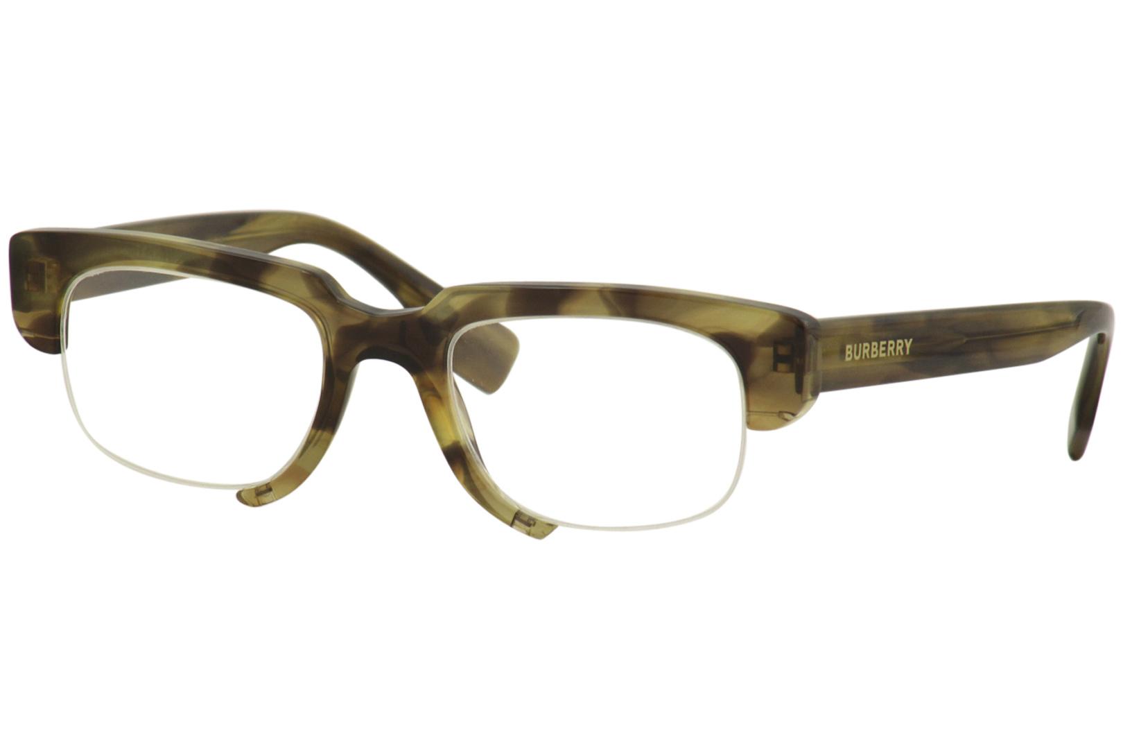 Burberry half rim clearance eyeglasses