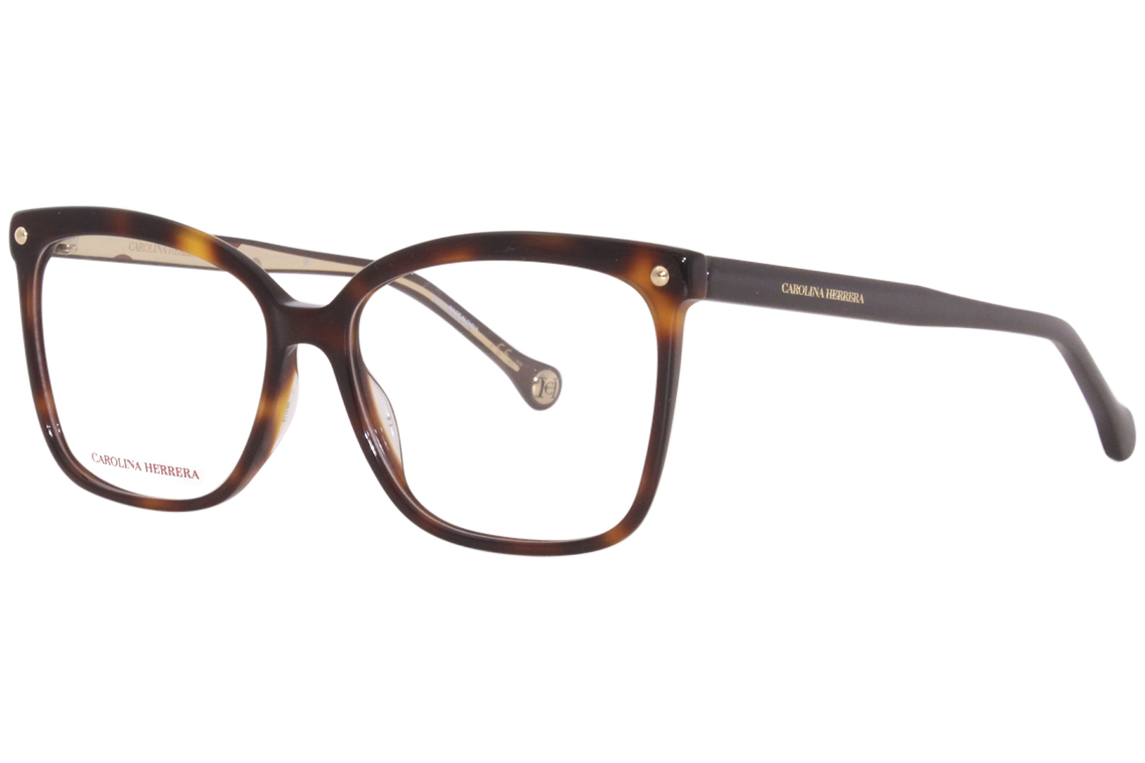 Carolina Herrera CH0012 05L Eyeglasses Women's Havana Full Rim 56-15 ...