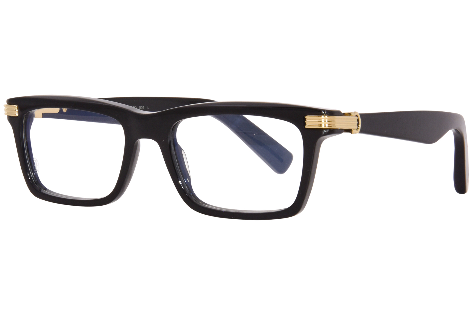 Cartier CT0420O 001 Eyeglasses Black Full Rim Rectangle Shape 53 18 145