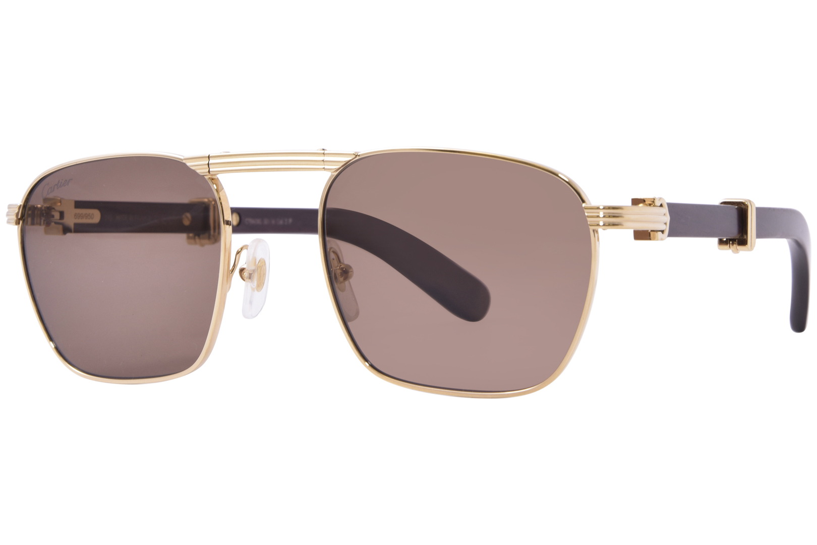 Cartier Wood Monceau Gold & Wood Sunglasses circa 1990 – Vintage by Misty