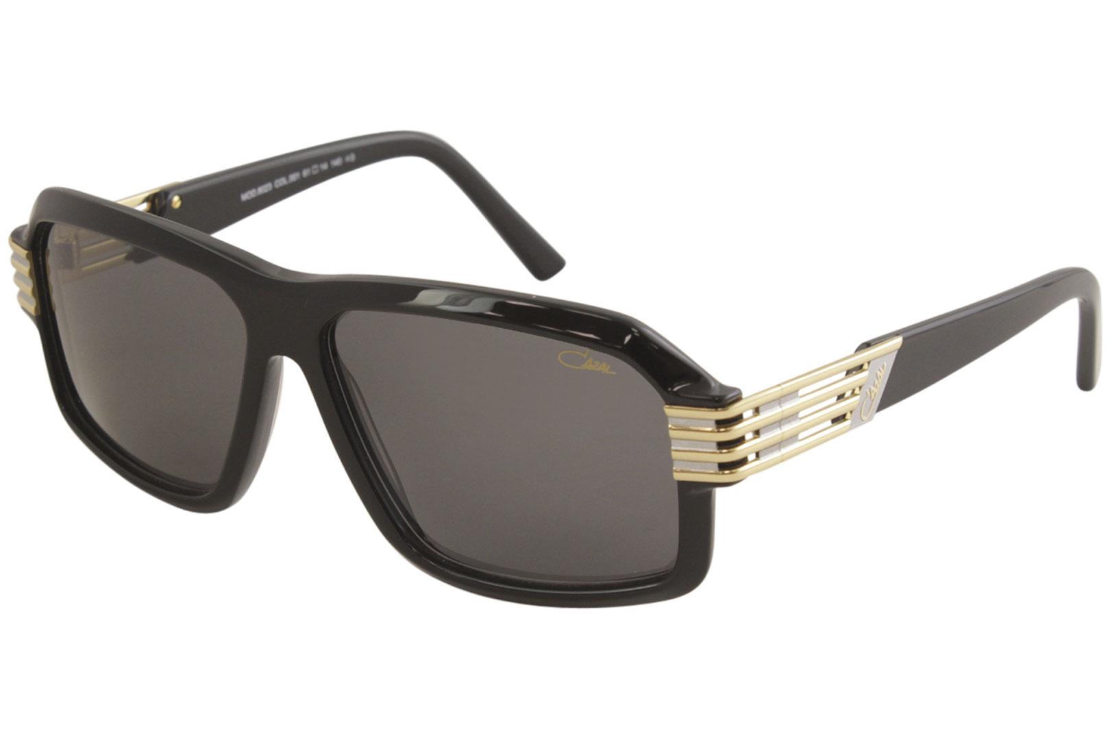 Cazal Men S 8023 001 Black Gold Retro Pilot Sunglasses 61mm