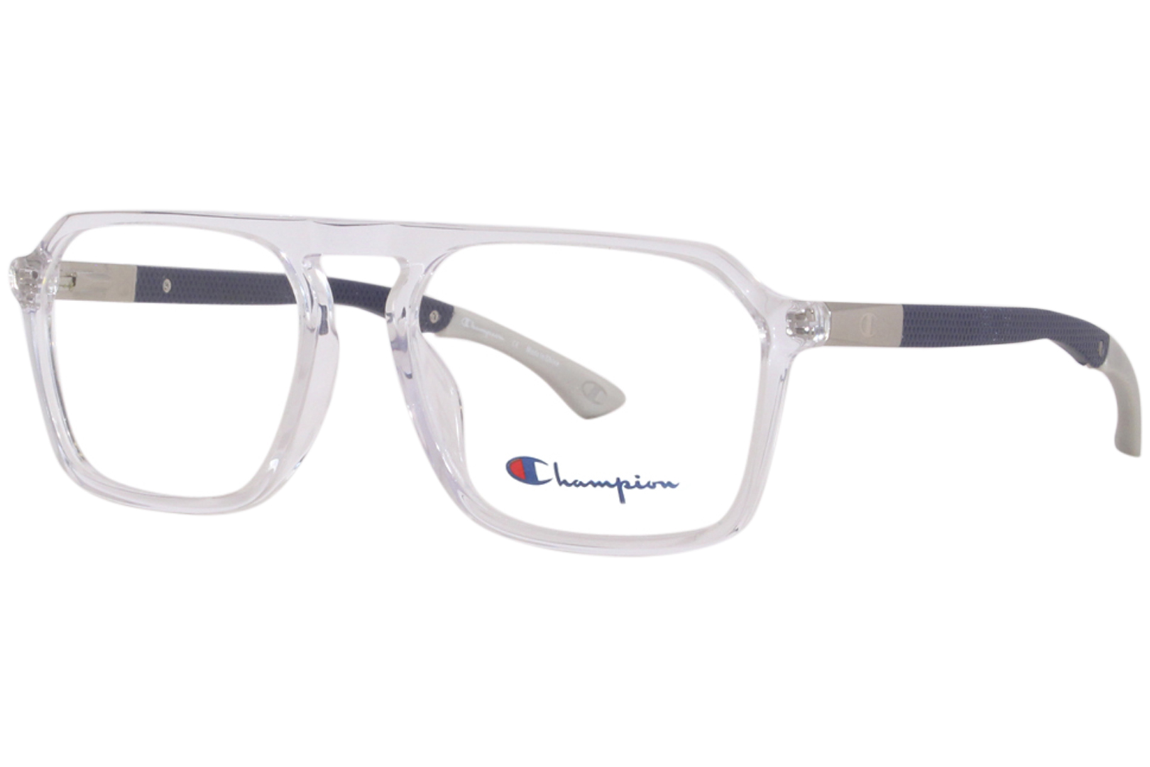 Champion Chomp C02 Eyeglasses Men S Crystal Full Rim Square Shape 53 17 135