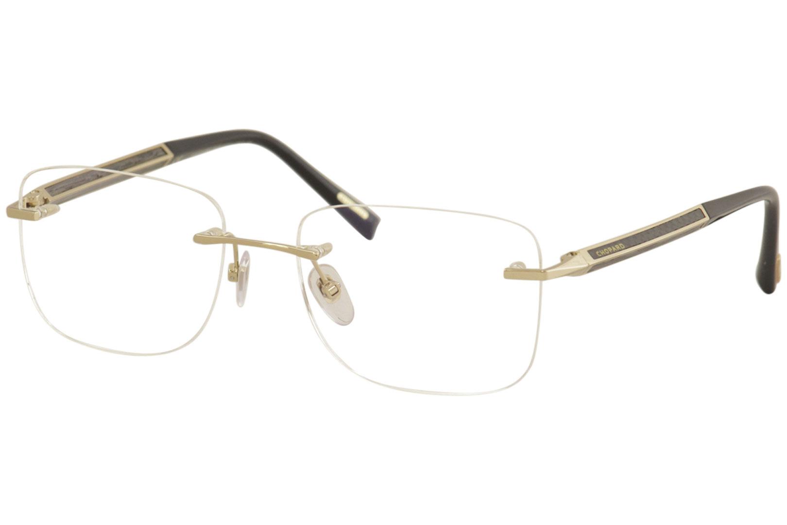 Chopard Men s Eyeglasses VCHC74 VCHC 74 0568 Gunmetal Rimless Optical Frame 56mm