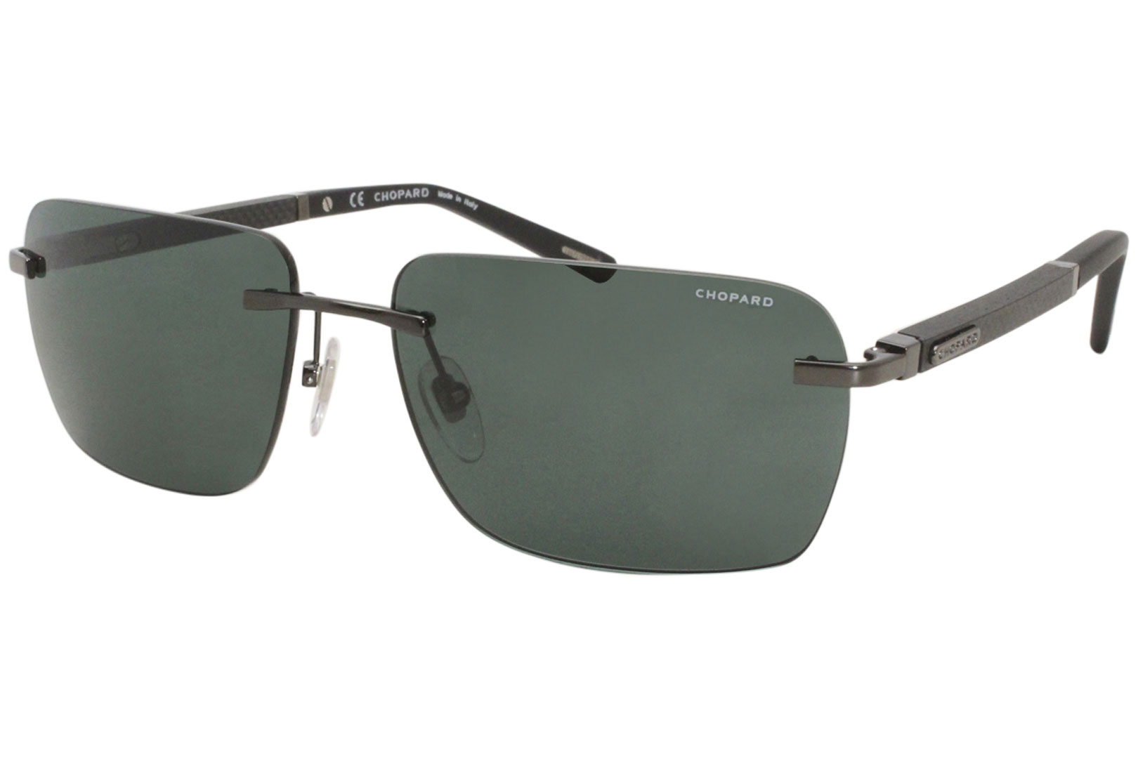 Chopard Sunglasses SCHB76 568Z Shiny Gunmetal Green Polarized 61 16 140mm