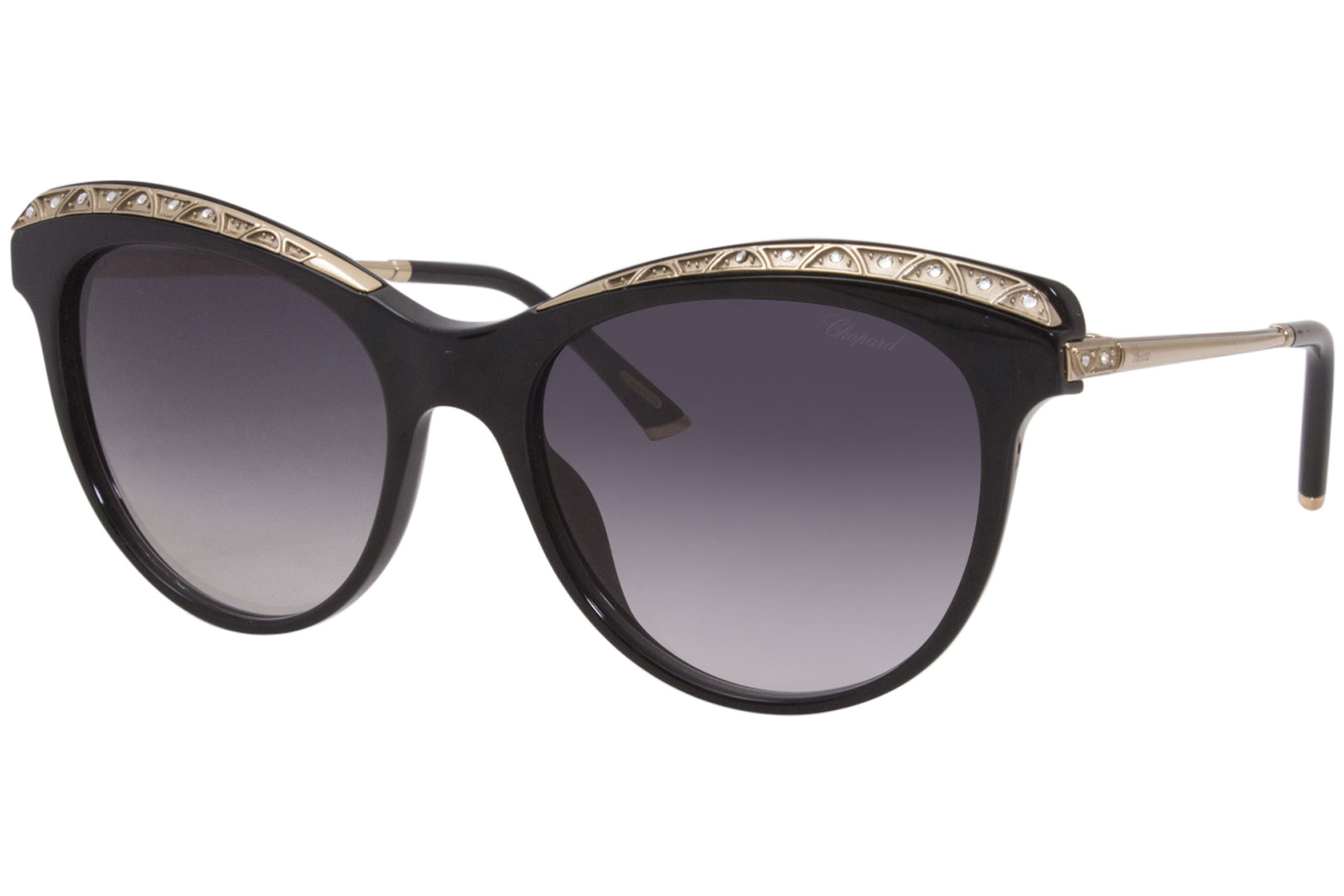 Chopard Sunglasses Women s SCH271S 0700 Black Gold Grey Gradient