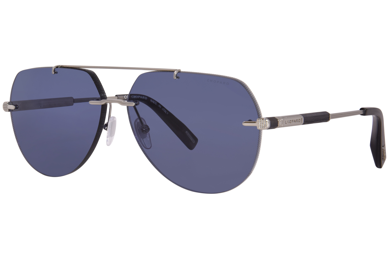 Chopard SCHG37 0579 Sunglasses Titanium Men s Palladium Blue Pilot