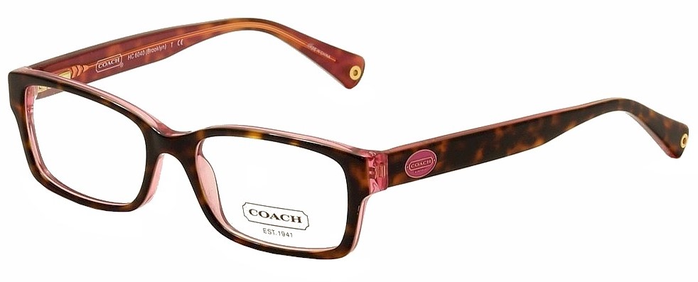 Coach Eyeglasses Women s Brooklyn HC6040 5115 Pink Tortoise 52 16 135mm EyeSpecs