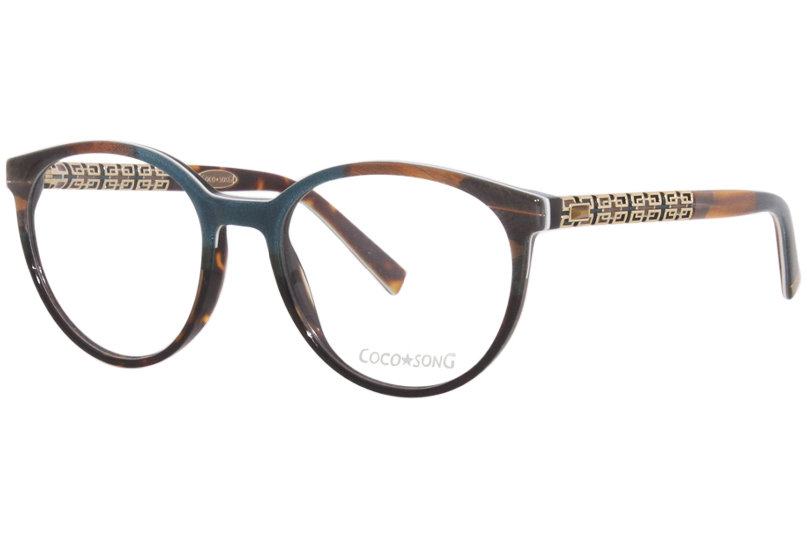 Coco Song Nobody Knows CV245-4 Eyeglasses Women's Blue/Black Full Rim  51-18-140