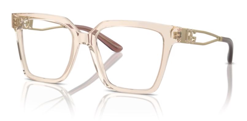 Dolce & Gabbana DG3376B 3432 Eyeglasses Women's Transparent Camel Full ...