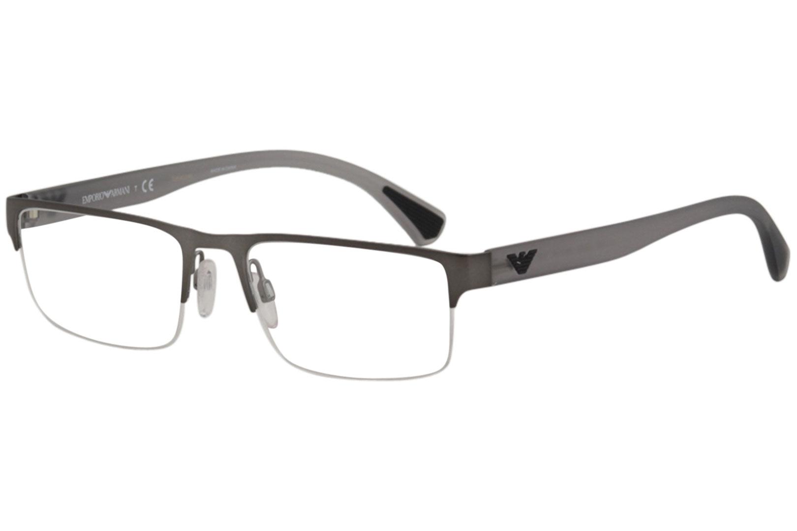 Emporio Armani Eyeglasses EA1050 EA/1050 3003 Matte Gunmetal Optical Frame  53mm 