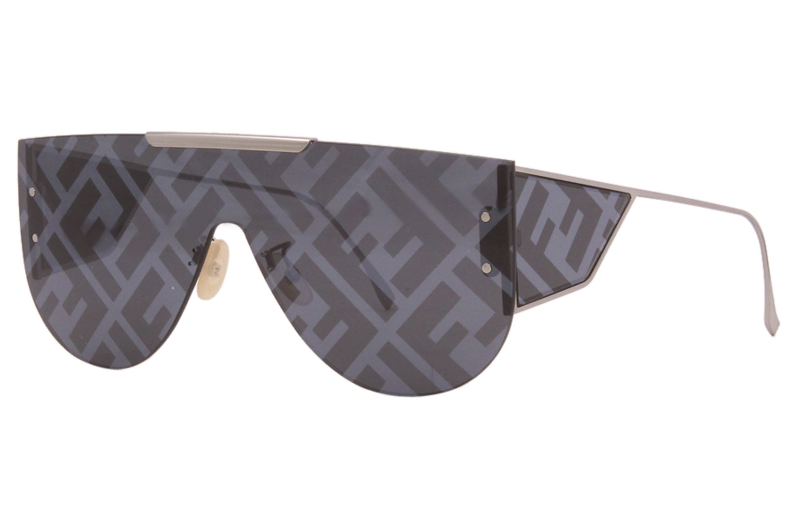 Fendi logo hot sale shield sunglasses