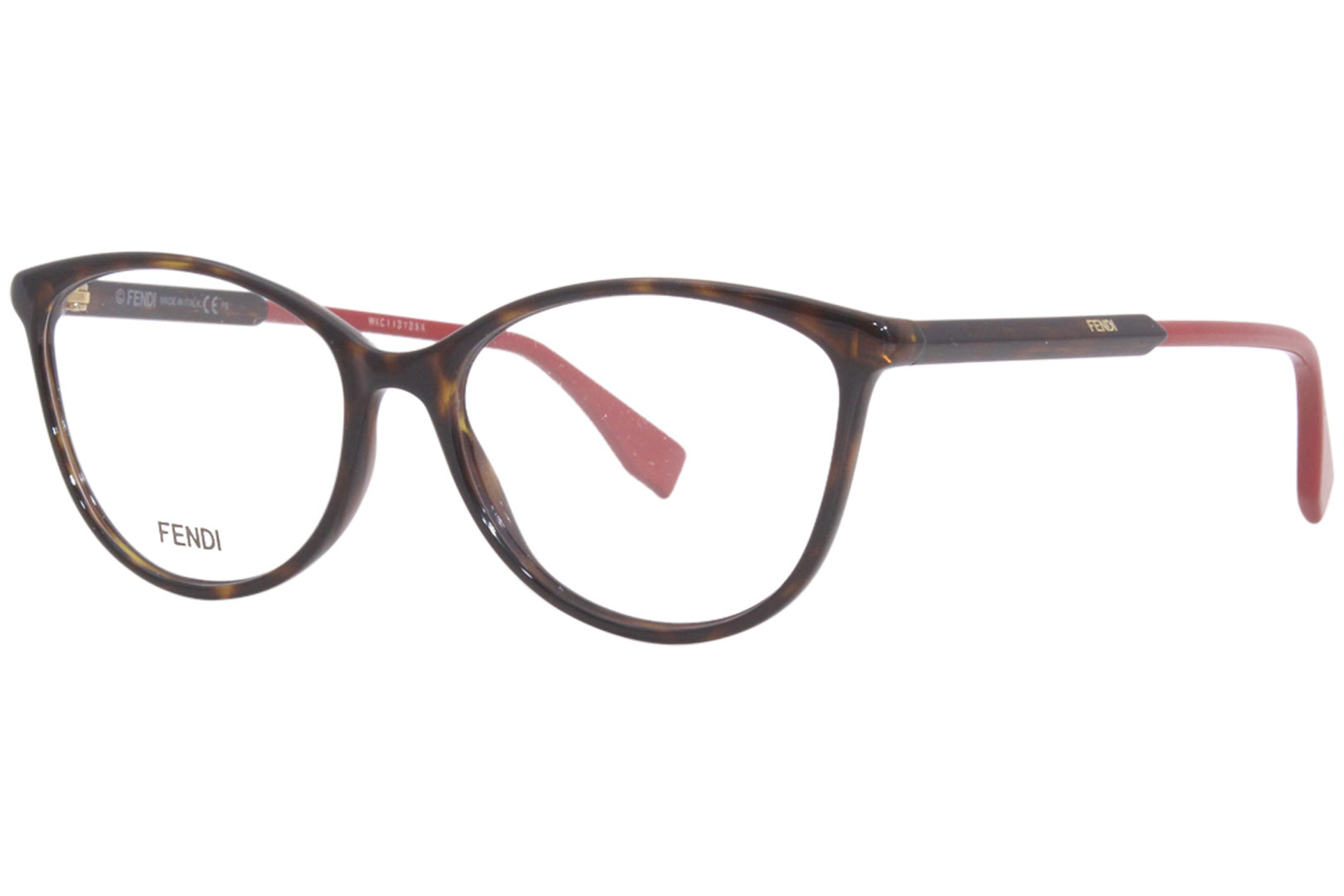 Fendi FF0201 Eyeglasses Women's Full Rim Cat Eye Optical Frame