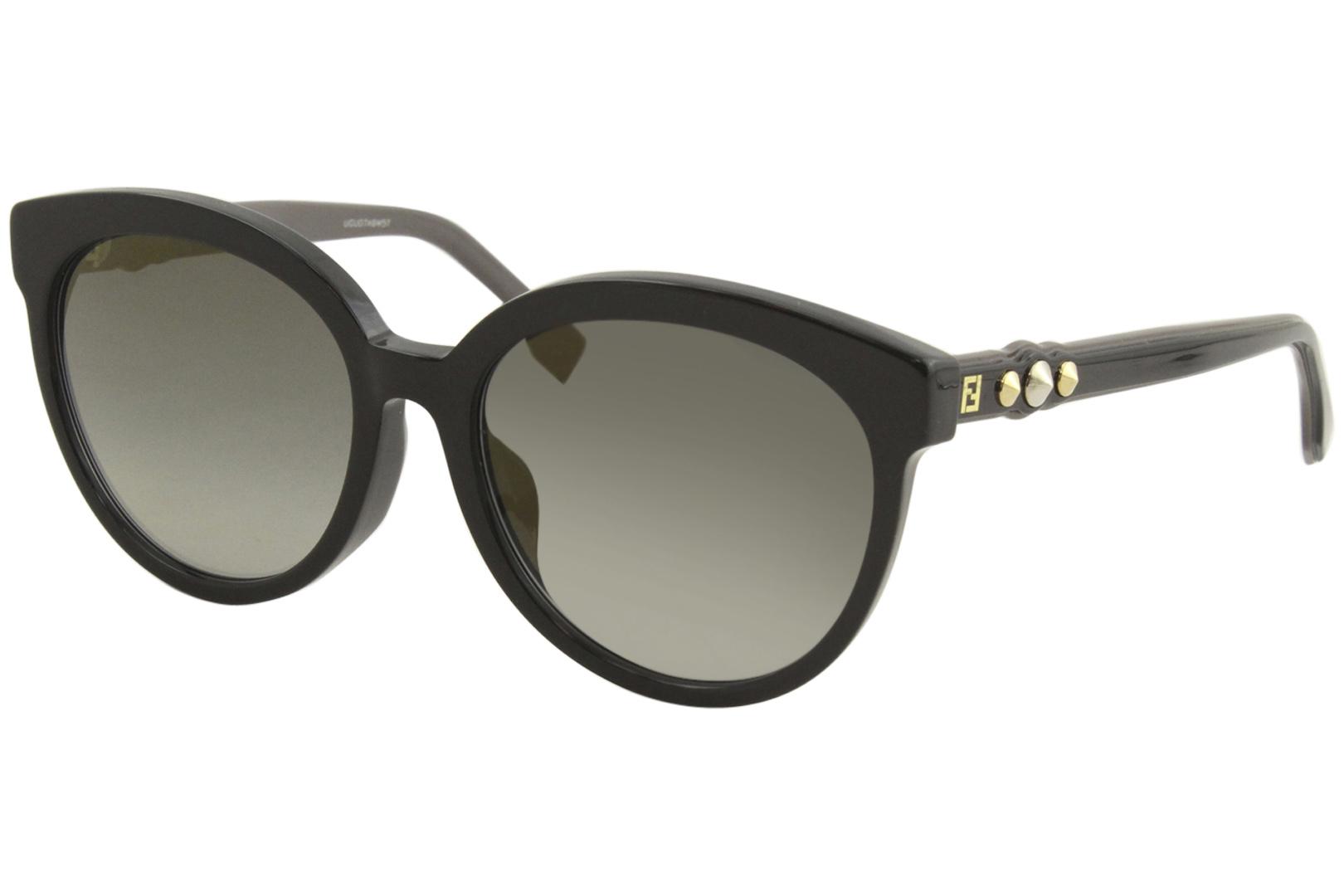 Fendi Women's Cat Eye Sunglasses, Black/Dark Grey  