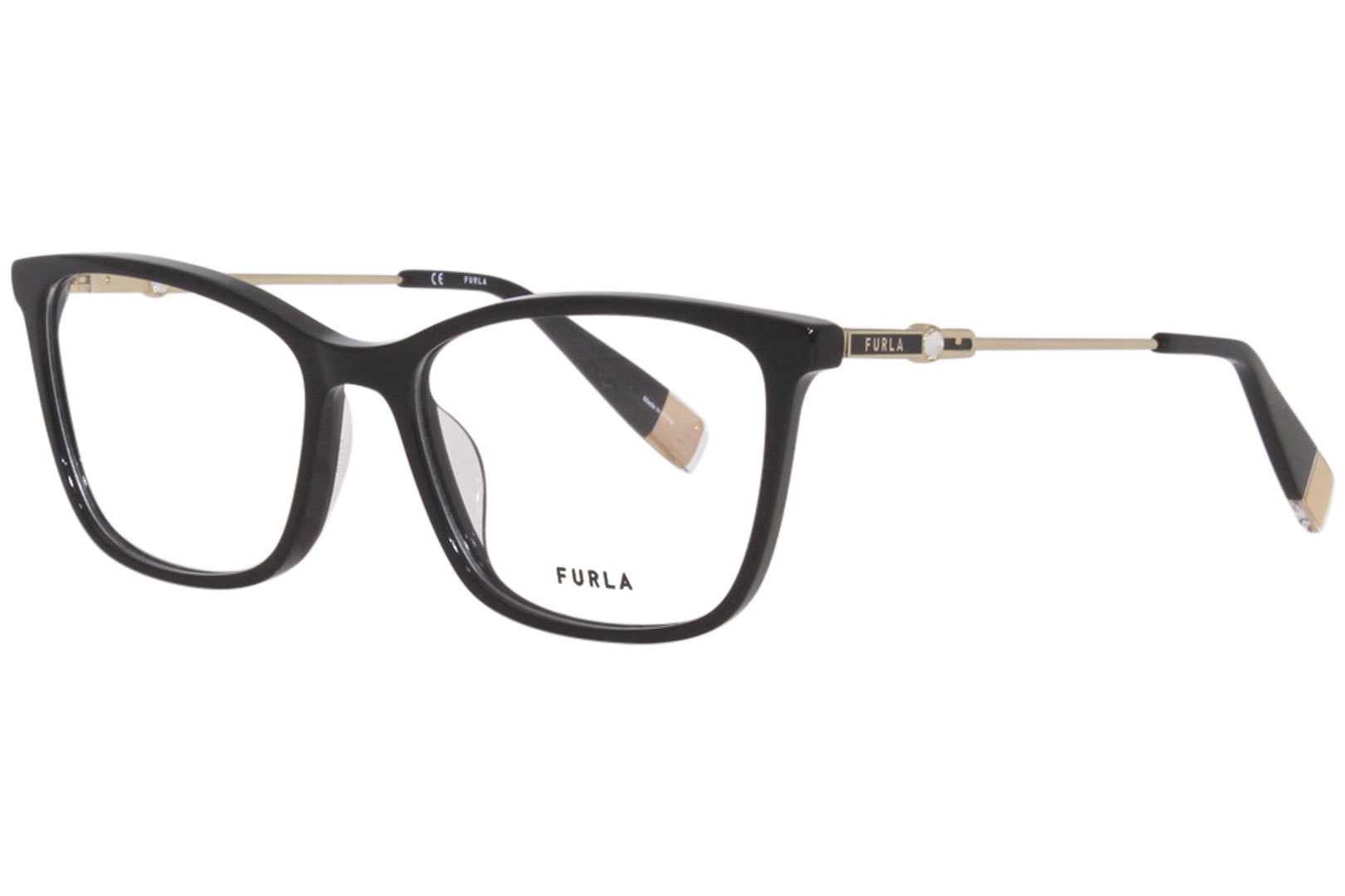 Furla VFU390S Eyeglasses Women's Full Rim Cat-Eye Optical Frame ...