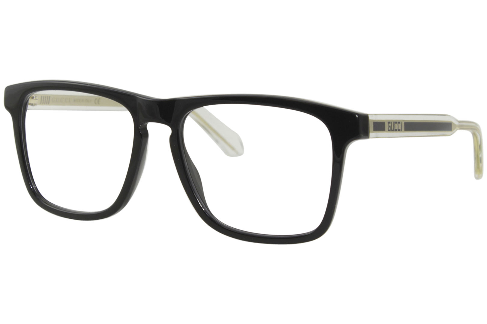 Gucci GG0561O 001 Eyeglasses Men's Black/Crystal Full Rim Optical Frame ...