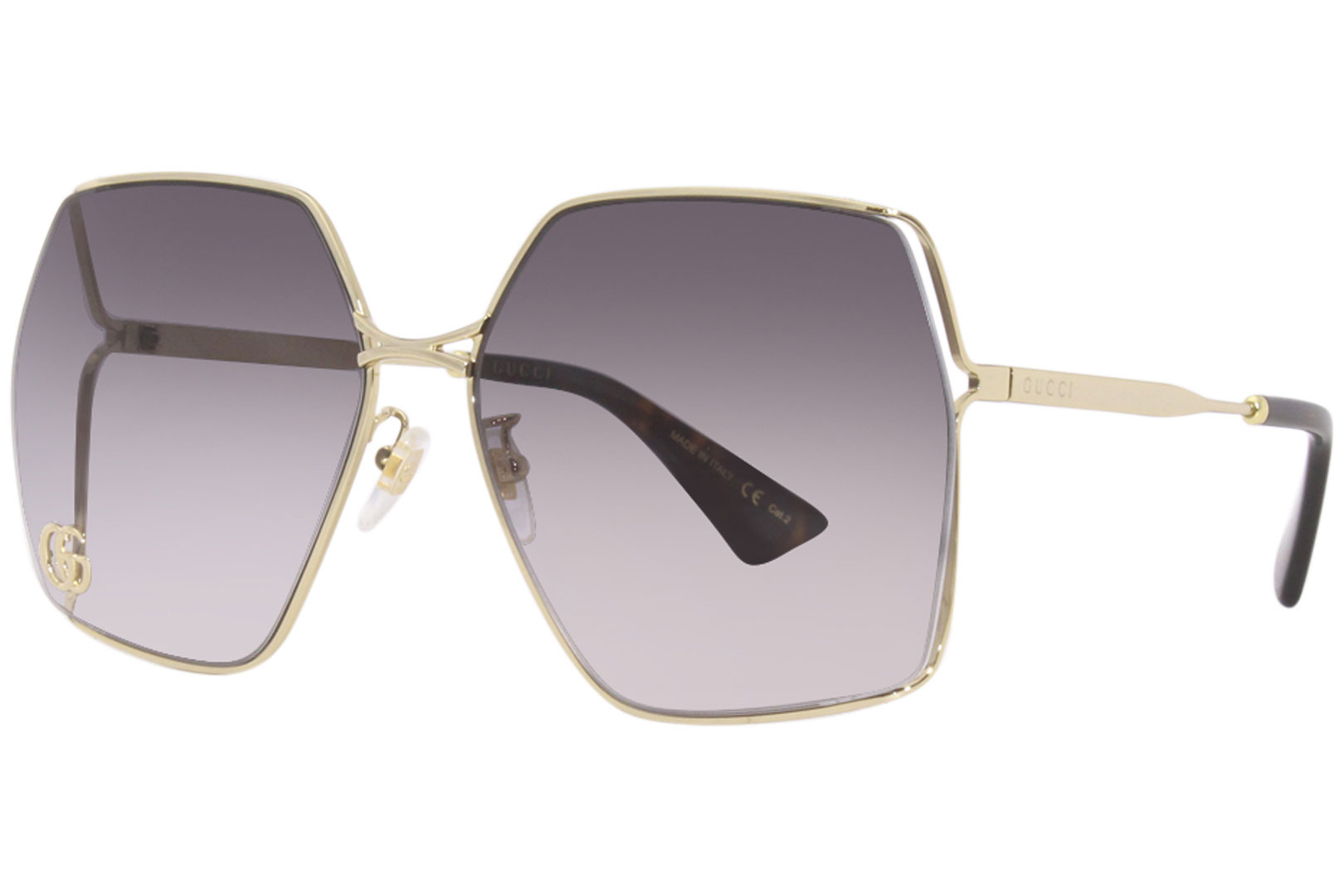 Gucci Sunglasses Women's GG0817S 006 Gold/Grey Gradient 65-17-140mm ...
