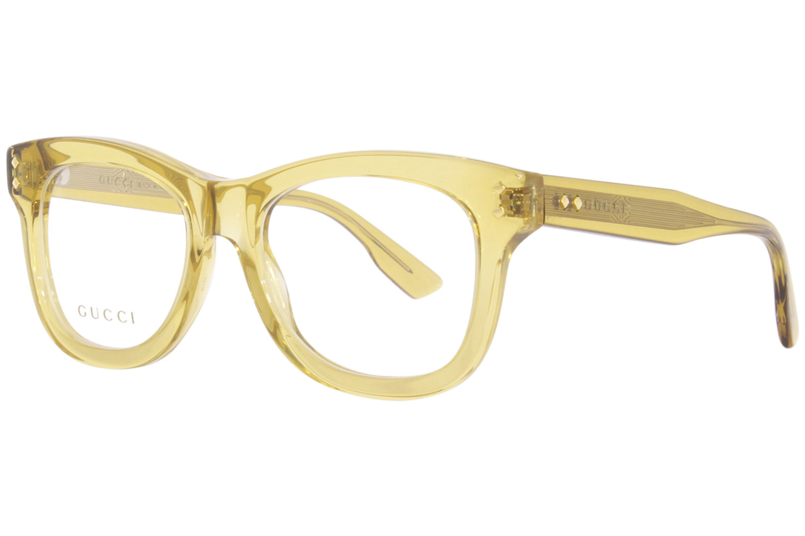 Gucci Gg1086o 006 Eyeglasses Womens Yellow Full Rim Cat Eye 53 19 145