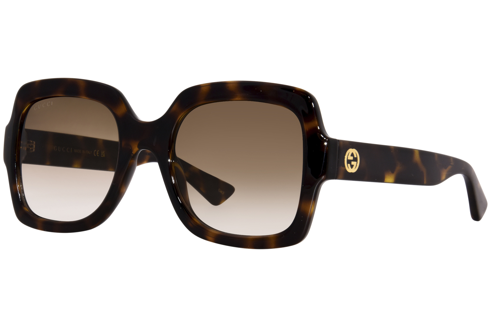 Gucci GG1337S 003 Sunglasses Women's Havana/Brown Gradient Square Shape ...