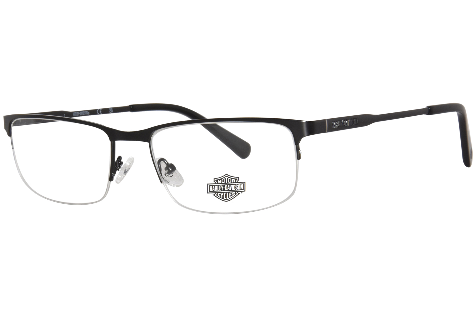 Harley Davidson HD0759 009 Eyeglasses Men's Matte Gunmetal Semi Rim 56 ...