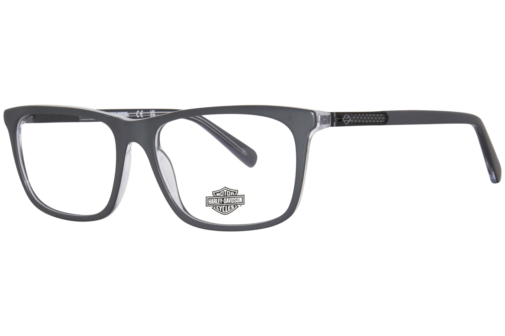 Harley Davidson HD0975 020 Eyeglasses Men's Grey/Crystal Full Rim 57-17 ...