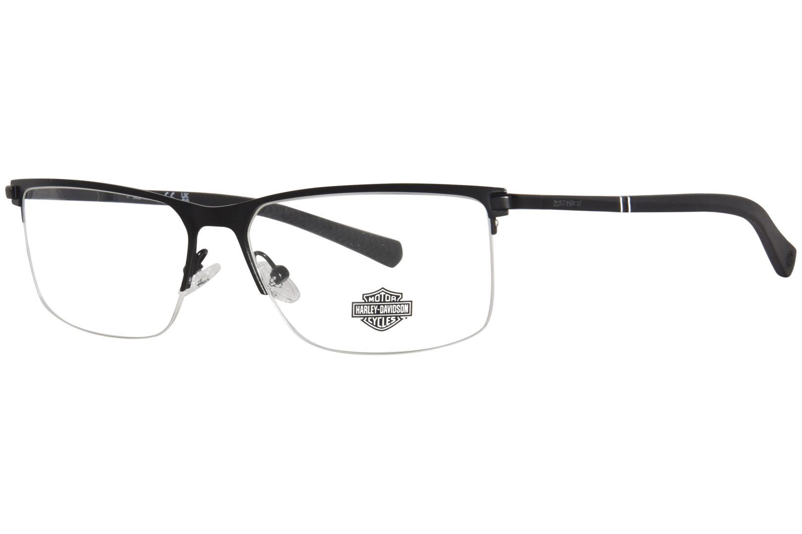 Harley Davidson HD0979 002 Eyeglasses Men's Matte Black Semi Rim 59-16 ...