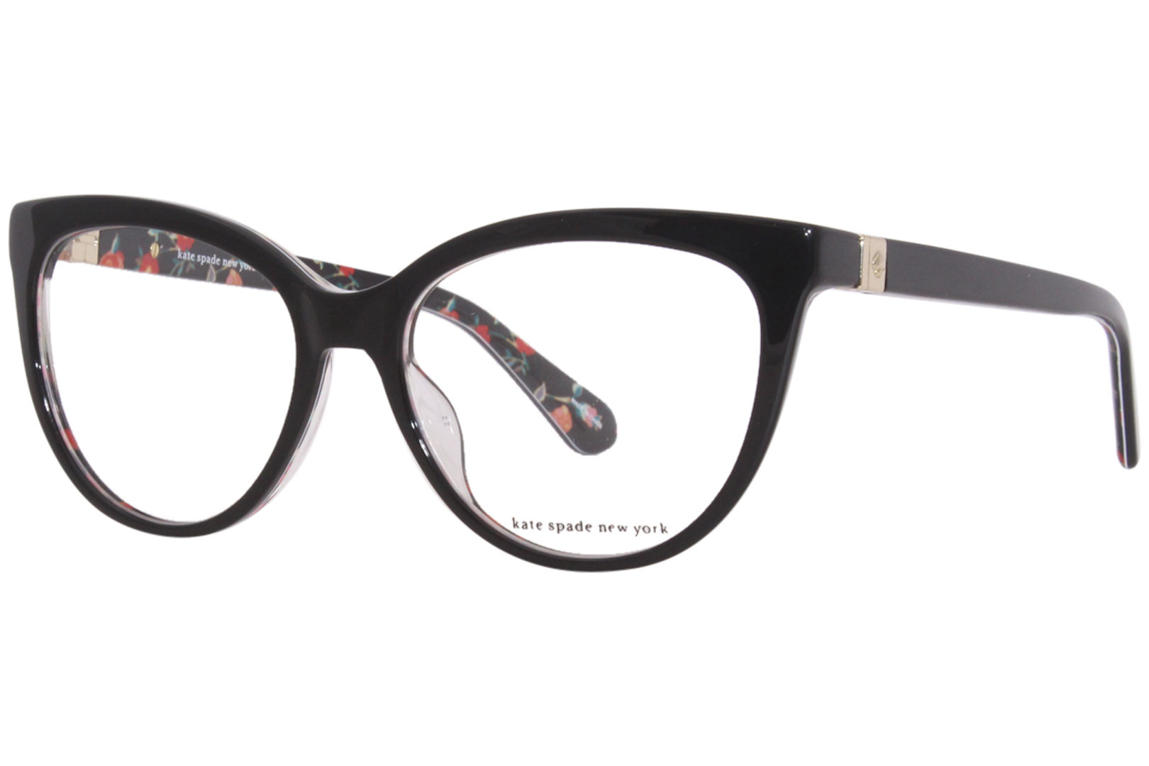 Kate Spade Cherette Ina Eyeglasses Women S Black Pattern Full Rim Cat Eye 54mm