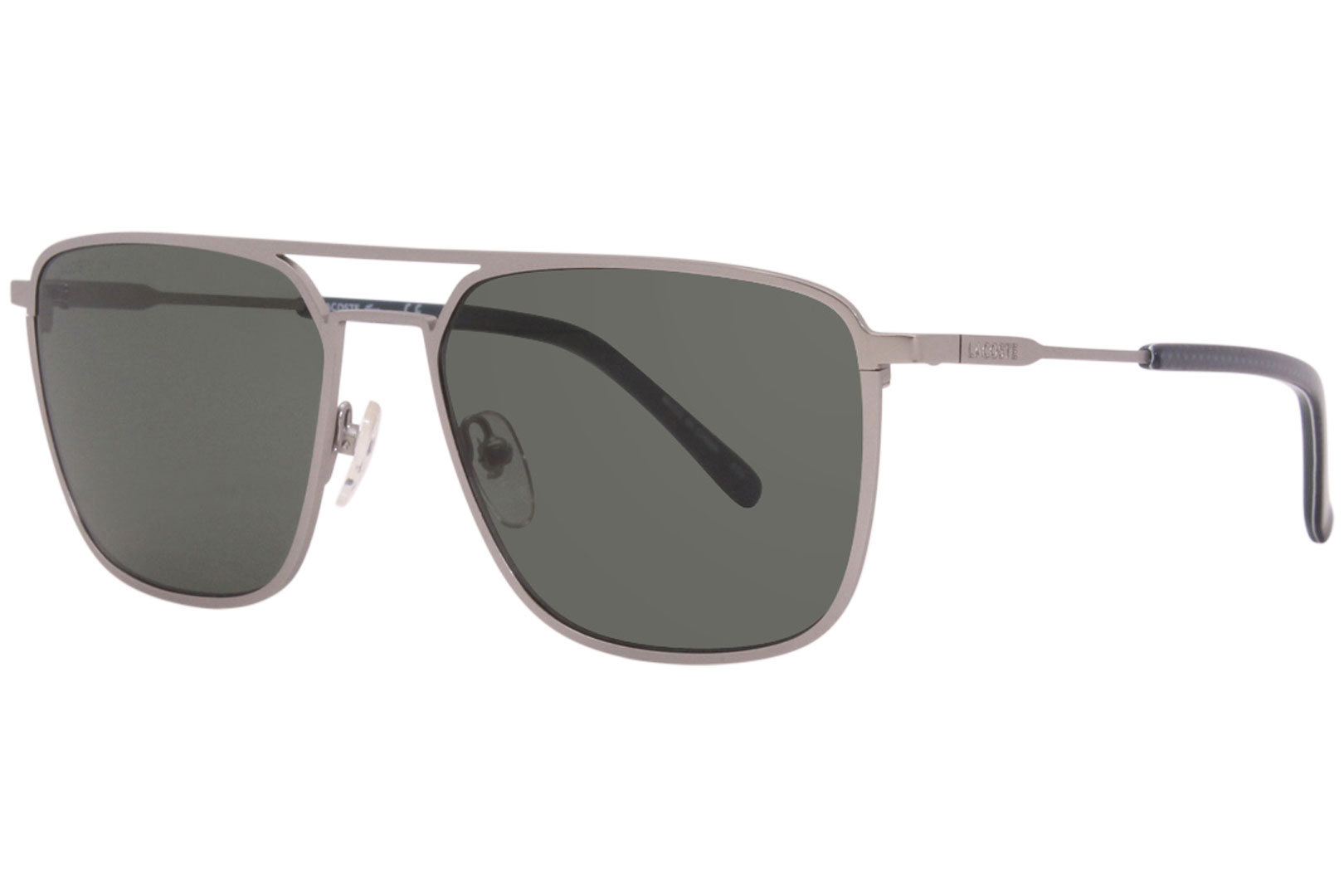 Lacoste Sunglasses Men's L194S 035 Matte Grey Metal/Green Lenses 57mm ...