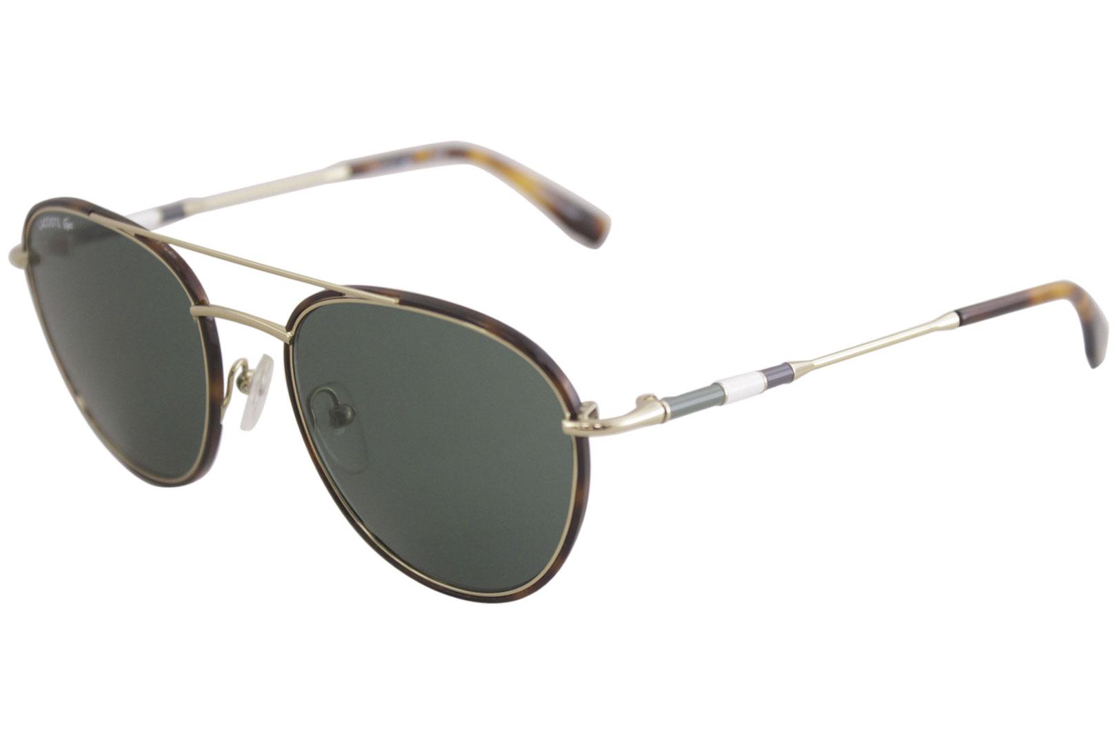 lacoste mens novak djokovic l102snd l 102 snd fashion pilot sunglasses golden beauty green 757 1