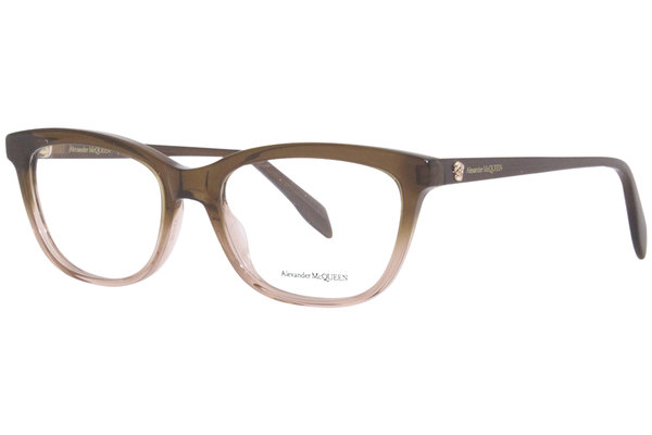  Alexander McQueen AM0161O Eyeglasses Frame Women's Full Rim Rectangular 