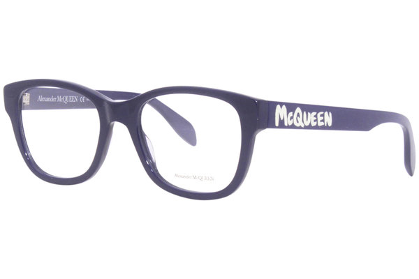  Alexander McQueen AM0350O Eyeglasses Men's Full Rim Rectangle Shape 