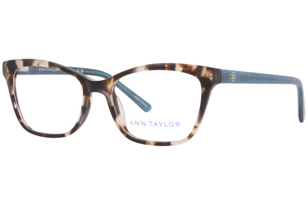 Ann Taylor Eyeglasses Women S Atp814 C02 Light Tortoise Teal 50 16 130mm