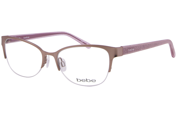 Bebe BB5212 Eyeglasses Women's Semi Rim Rectangle Shape